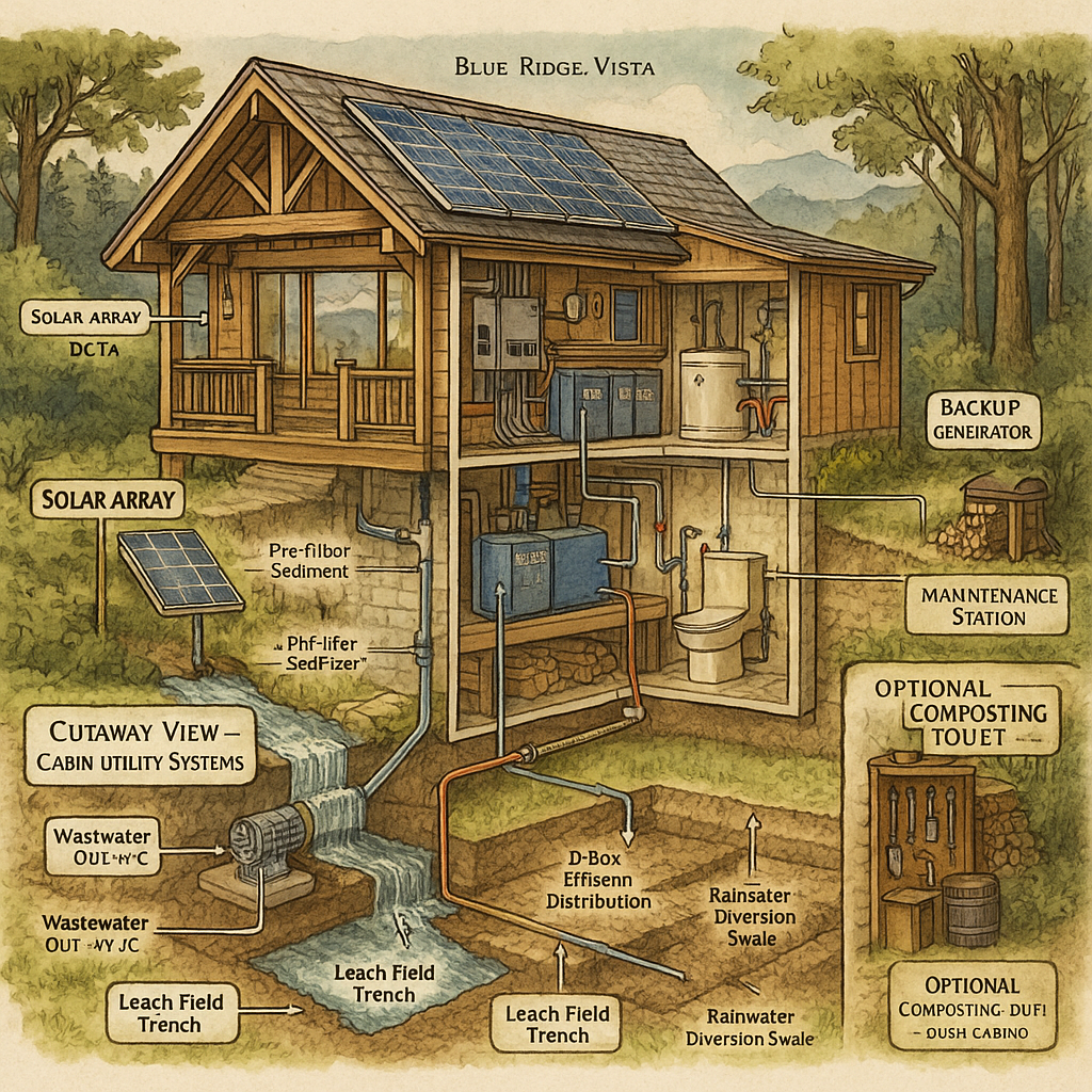 Community utility map for power and water infrastructure